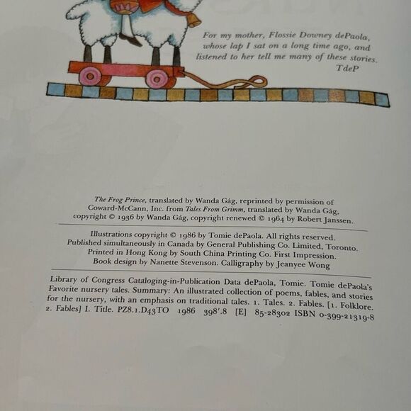 Tomie DePaolas Favorite Nursery Tales, Vintage Hardcover Book Story Compilation - Picture 6 of 10